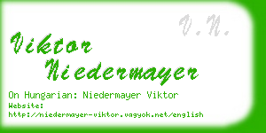 viktor niedermayer business card